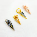 Load image into Gallery viewer, DC351. Diamond Silver Mini Spike Charm