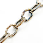 Load image into Gallery viewer, 417OX. Oxidized Sterling Silver Twisted Oval Link Chain
