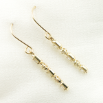 Load image into Gallery viewer, EFB52037BS. 14K Solid Gold and Diamonds Threader Earrings
