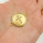 Load image into Gallery viewer, DC548. Diamond Sterling Silver Cross Connector
