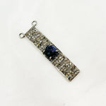 Load image into Gallery viewer, DC8. Silver Diamond and Gemstone Rectangle Connector
