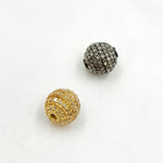 Load image into Gallery viewer, DC570. Diamond & Sterling Silver Round Bead