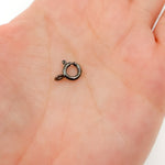 Load image into Gallery viewer, Black Rhodium Sterling Silver Spring Ring Clasp