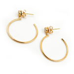 Load image into Gallery viewer, Shop Solid Yellow Gold Diamond Hoop Earrings