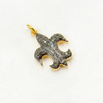 Load image into Gallery viewer, DC889. Diamond Sterling Silver Fleur De Lis Shape Pendant