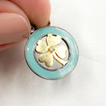 Load image into Gallery viewer, DP787A. Diamond Sterling Silver Clover Enamel Pendant