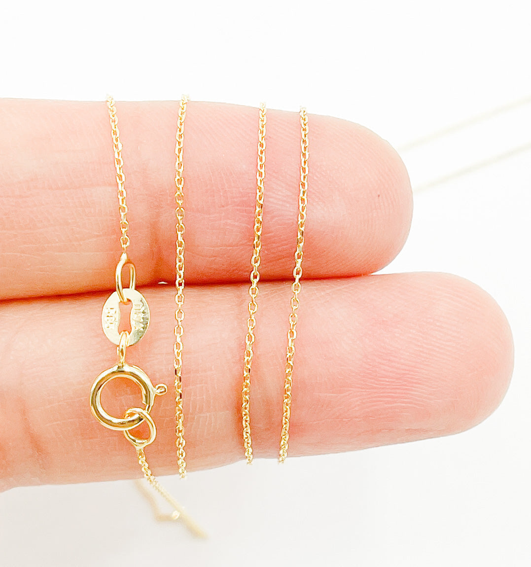 14K Solid Gold Cable Chain