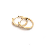 Load image into Gallery viewer, EHF56280. 14k Solid Gold Diamond Hoops
