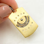 Load image into Gallery viewer, Diamond Sterling Silver Rectangle Eye Pendant