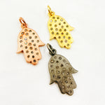 Load image into Gallery viewer, DP447. Diamond Sterling Silver Hamsa Pendant