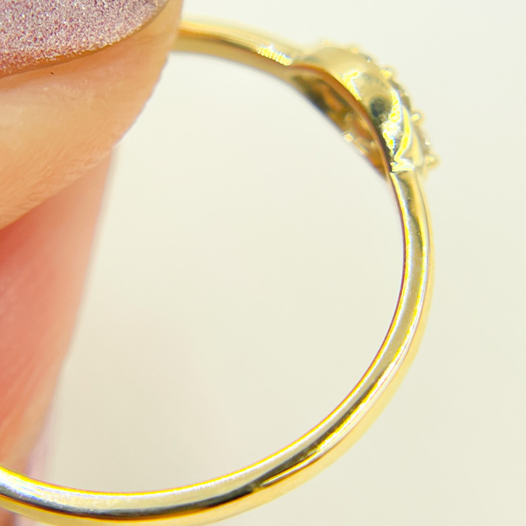 14K Solid Gold Diamond Evil Eye Ring. ZGG685