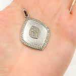 Load image into Gallery viewer, DP352. Diamond Sterling Silver Fancy Shape Pendant