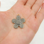 Load image into Gallery viewer, DC278. Diamond & Sterling Silver Flower Pendant