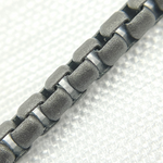 Load image into Gallery viewer, V130BRM. Black Rhodium Matt Sterling Silver Box Link Chain