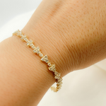 Load image into Gallery viewer, TJ0014. 14k Solid Gold Diamond Bracelet