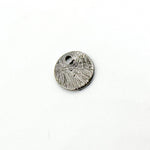 Load image into Gallery viewer, 6MM Black Rhodium Sterling Silver Brushed Round Flat Disc Charm with a Single Hole