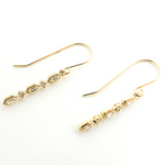 Load image into Gallery viewer, EFB52037BS. 14K Solid Gold and Diamonds Threader Earrings