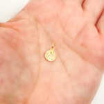 Load image into Gallery viewer, 14K Solid Gold Diamond Circle Charm. GDP441