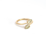 Load image into Gallery viewer, 14k Solid Gold Diamond Leaves Ring.