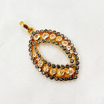 Load image into Gallery viewer, DSP041. Diamond Silver Gemstone Leaf Pendant