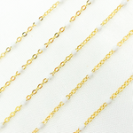 Load image into Gallery viewer, 14K Solid Yellow Gold Enamel White Color Cable Chain. 30KFBWF14Y
