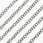 Load image into Gallery viewer, V264BR. Black Rhodium Sterling Silver Cable Link Chain