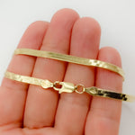 Load image into Gallery viewer, Gold Plated 4.3mm Herringbone Necklace