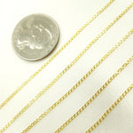 Load image into Gallery viewer, 14K Solid Yellow Gold Curb Link Chain
