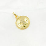 Load image into Gallery viewer, DP456. Diamond & Sterling Silver Round Pendant with Star