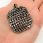 Load image into Gallery viewer, DP158. Diamond Sterling Silver Rectangle Pendant
