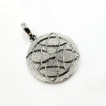 Load image into Gallery viewer, Diamond Sterling Silver Round Engraved Pendant