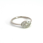 Load image into Gallery viewer, 14K Solid White Gold Evil Eye Ring.