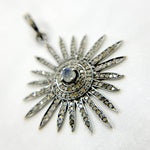 Load image into Gallery viewer, DP065. Diamond Sterling Silver Sun Pendant with Gemstone