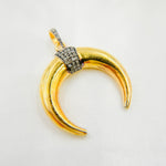 Load image into Gallery viewer, DP183. Diamond Sterling Silver Horn Shape Pendant