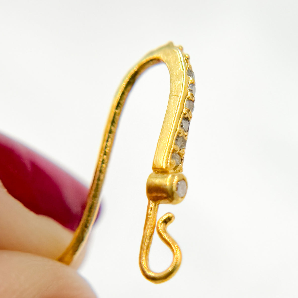 DC498. Diamond Sterling Silver Ear Wire