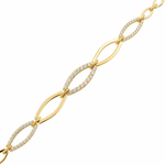 Load image into Gallery viewer, 14k Solid Gold Diamond Oval Bracelet. BR402612