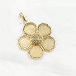 Load image into Gallery viewer, DP173. Diamond Sterling Silver Flower Pendant