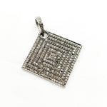 Load image into Gallery viewer, Diamond & Sterling Silver Square Shape Pendant