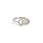 Load image into Gallery viewer, 14K Solid White Gold Arrow Ring.