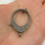 Load image into Gallery viewer, Diamond & Sterling Silver Pear Shape Trigger Clasp