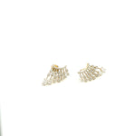 Load image into Gallery viewer, EFJ52517. 14k Solid Yellow Gold Diamond Rays Studs