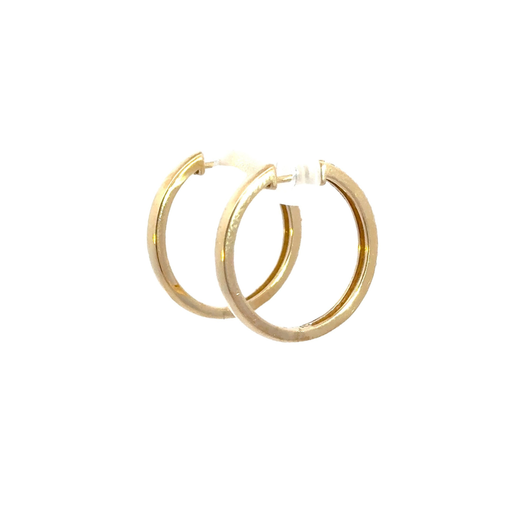 EHG56970Y. 14k Solid Gold Diamond Hoops
