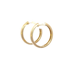 Load image into Gallery viewer, EHG56970Y. 14k Solid Gold Diamond Hoops