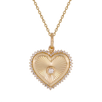 Load image into Gallery viewer, 14K Solid Gold Diamond Heart Shape Necklace