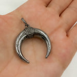 Load image into Gallery viewer, DP183. Diamond Sterling Silver Horn Shape Pendant