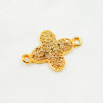 Load image into Gallery viewer, DC923. Diamond Sterling Silver Flower Connector