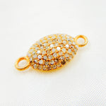 Load image into Gallery viewer, DC214. Diamond Sterling Silver Oval Connector