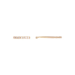 Load image into Gallery viewer, EFA54157. 14K Solid Gold Diamond Bar Stud Earrings