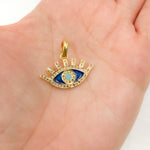 Load image into Gallery viewer, Shop Now Diamond Sterling Silver Eye Enamel Pendant