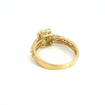Load image into Gallery viewer, 14k Solid Gold Diamond Rectangle Baguette Ring.